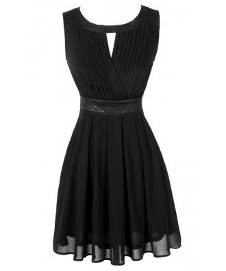 Cute Black Dress, Little Black Dress, Black Chiffon Dress, Black A-Line Dress, Black Party Dress, Black Cocktail Dress