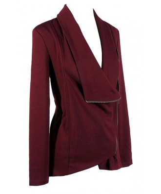 Burgundy Cardigan, Burgundy Jacket, Cute Burgundy Jacket, Cute Burgundy ...