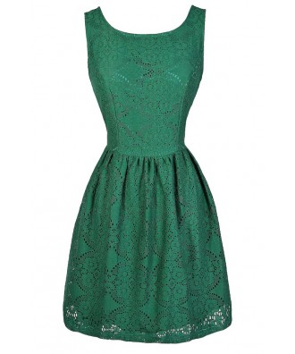 Green Lace Dress, Green Eyelet Lace Dress, Green Lasercut Lace Dress, Hunter Green Lace Dress, Green Lace Bridesmaid Dress, Green Lace Party Dress, Green Lace Summer Dress