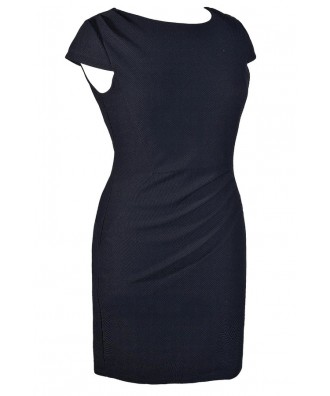 Cute Plus Size Dress, Navy Plus Size Pencil Dress, Navy Plus Size ...