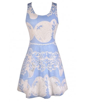 Cute Blue Dress, Pale Blue Dress, Sky Blue Dress, Sky Blue and Ivory Dress, Pale Blue and Ivory Dress, Baby Blue and Ivory Dress, Pale Blue and White Dress, Sky Blue and White Dress, Baby Blue and White Dress, Cute Summer Dress, Blue and White Summer Dres