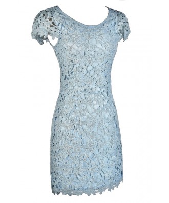 Pale Blue Lace Dress, Sky Blue Lace Dress, Baby Blue Lace Dress, Sky ...