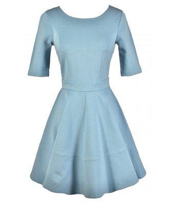 Baby blue Dress, Pale Blue Dress, Sky Blue Dress, Cute Blue Dress, Pale Blue A-Line Dress, Sky Blue A-Line Dress, Baby Blue A-Line Dress, Pale Blue Cocktail Dress, Sky Blue Cocktail Dress, Baby Blue Three Quarter Sleeve Dress, Sky Blue Three Quarter Sleev