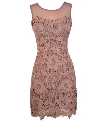 Mauve Lace Dress, Pink Lace Dress, Dusty Pink Lace Dress, Mauve ...