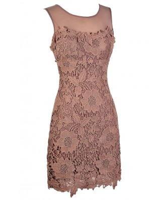 Mauve Lace Dress, Pink Lace Dress, Dusty Pink Lace Dress, Mauve ...