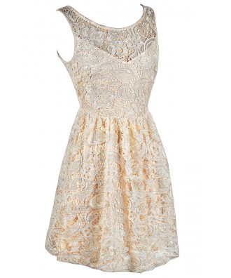 Cream Lace Dress, Beige Lace Dress, Ivory Lace Dress, Lace Rehearsal ...