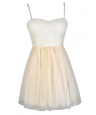 Tulle Party Dress, Beige Tulle Dress, Tulle Cocktail Dress, Tulle Ballerina Dress, Ivory and Beige Party Dress, Ivory and Beige Cocktail Dress, Beige Tulle Party Dress, Beige Tulle Cocktail Dress, Beige Summer Dress, Cute Party Dress, Cute Bridal Shower D