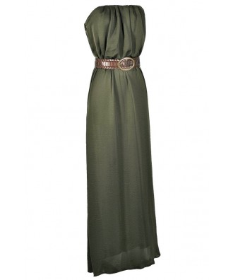 Cute Green Dress, Forest Green Maxi Dress, Olive Green Maxi Dress ...