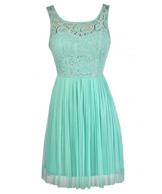 Mint Lace Dress, Cute Mint Dress, Mint Party Dress, Mint Bridesmaid Dress, Mint Lace Bridesmaid Dress, Mint A-Line Lace Dress, Mint Summer Dress, Cute Summer Dress