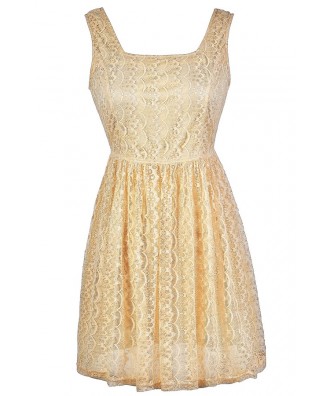 Cream Lace Dress, Cream Lace A-Line Dress, Cream Lace Summer Dress, Cream Lace Party Dress, Cute Lace Dress, Lace Summer Dress, Lace Babydoll Dress