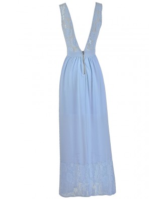 Pale Blue Maxi Dress, Sky Blue Maxi Dress, Cute Summer Dress, Blue Maxi ...