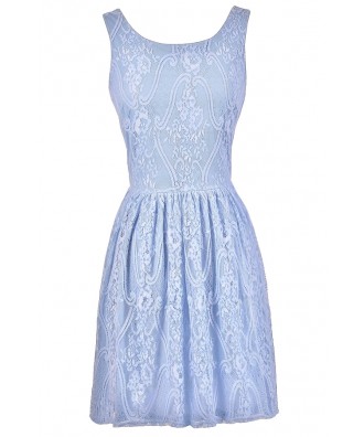 Periwinkle Blue Lace Dress, Pale Blue Lace Dress, Sky Blue Lace Dress, Periwinkle Blue Bridesmaid Dress, Sky Blue Bridesmaid Dress, Pale Blue Bridesmaid Dress, Blue A-Line Lace Dress