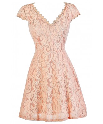 Pink Lace Dress, Pink Summer Dress, Pink Capsleeve Lace Dress, Pink Lace Party Dress