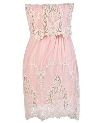 Pink Lace Dress, Pink Lace Summer Dress Lily Boutique