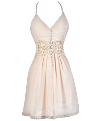 Blush Pink Dress, Pale Pink Dress, Light Pink Dress, Pink Summer Dress, Beige Pink Dress, Cute Summer Dress
