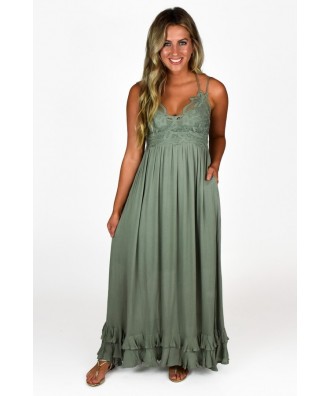 Cute Green Maxi Dress