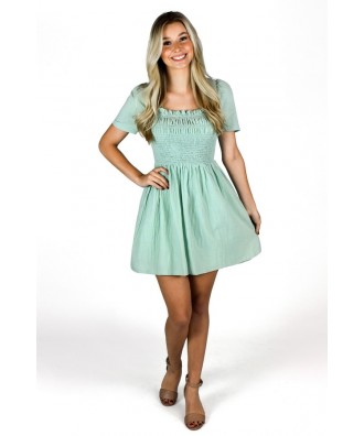 Cute Light Sage Green Summer Dress