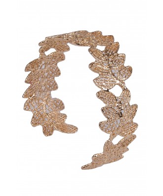 Cute Gold Leaf Cuff Bracelet, Gold Jewelry, Boho Jewelry