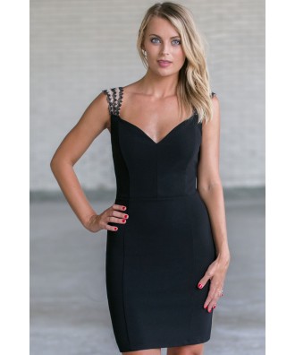 Cute Little Black Cocktail Dress, Black Party Dress Online, Juniors Black Dress