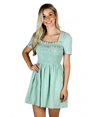 Light Sage Green A-Line Summer Sundress for Women