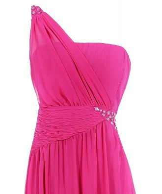 Hot Pink Maxi Dress, Cute Prom Dress, Pink Maxi Dress Lily Boutique