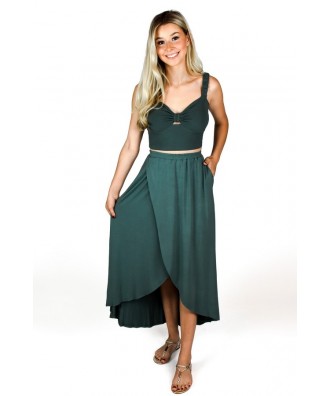 Dark Green Maxi Skirt 