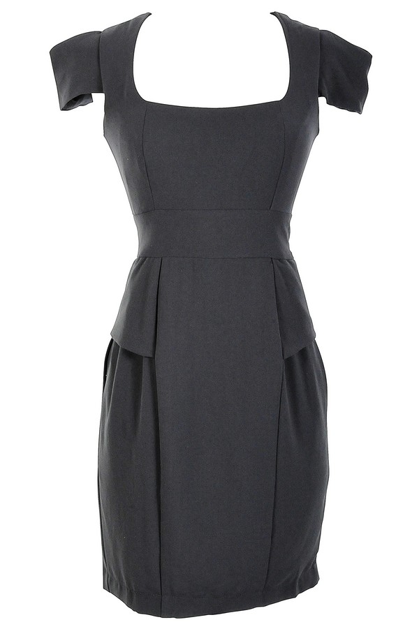 charcoal grey work dress